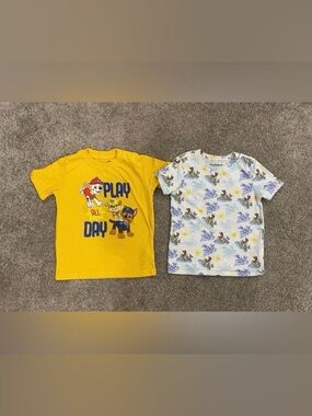 Boys Paw Patrol Play All Day/Sun & Wave Pups Shirts size 5t